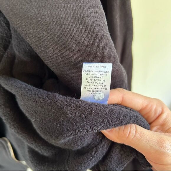 Saint and Sofia Organic Cotton Biker Jacket - Black size 12 - Picture 12 of 16